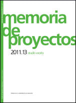 Memoria de Proyectos 2011.13, de Varios autores | portada del libro