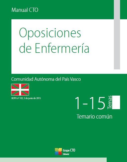 Manual de Oposiciones de Enfermería Comunidad Autónoma del País Vasco | portada del libro