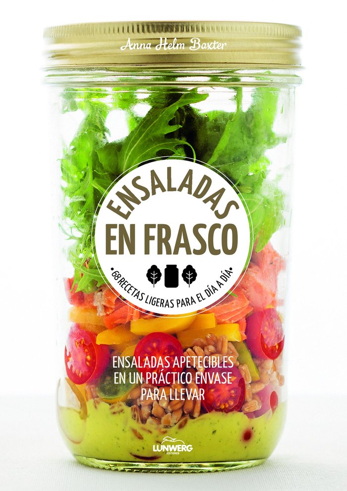 Ensaladas en frasco, de Helm Baxter | portada del libro