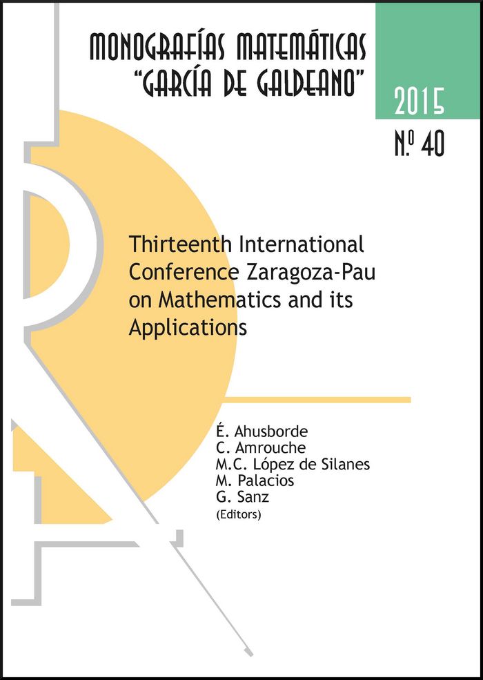 Thirteenth International Conference Zaragoza-Pau on Mathematics and its Applications, 2nd ed. | portada del libro