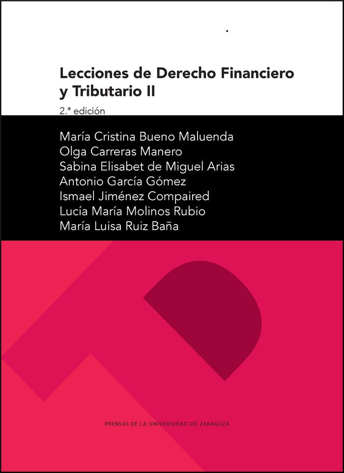 Lecciones de Derecho Financiero y Tributario II (2ª ed.), de Bueno Maluenda | portada del libro