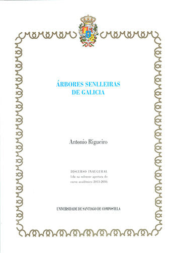 Árbores senlleiras de Galicia, de Rigueiro Rodríguez | portada del libro