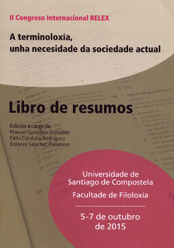 A terminoloxía, unha necesidade da sociedade actual | portada del libro