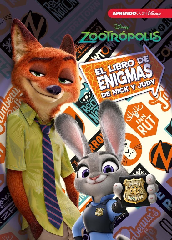 Zootrópolis. El libro de enigmas de Nick y Judy (Enigmas Disney), de Disney, | portada del libro