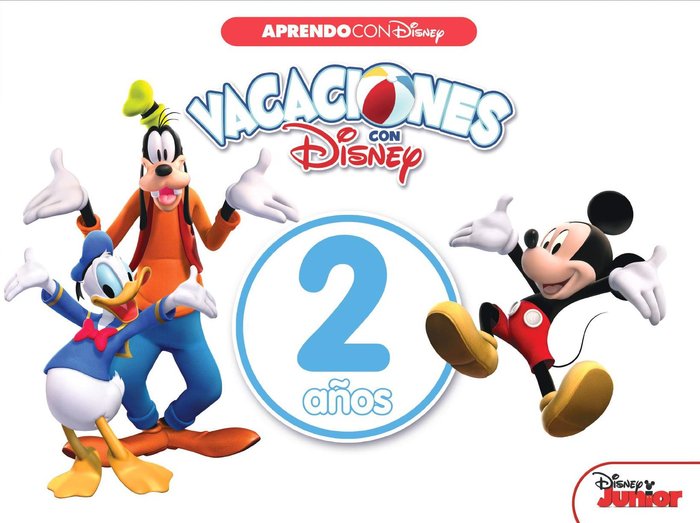 Vacaciones con Disney. 2 años (Aprendo con Disney), de Disney, | portada del libro