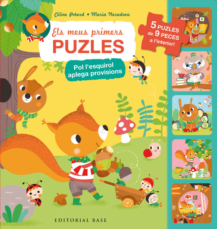 Els meus primers puzles. Pol l'esquirol aplega provisions, de Potard, Céline | portada del libro