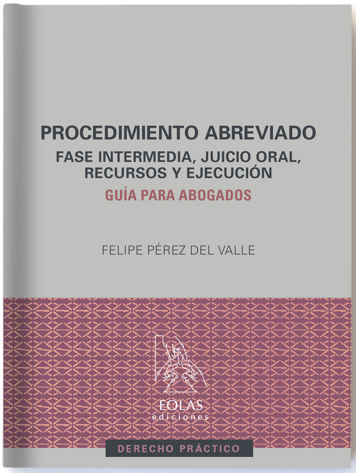PROCEDIMIENTO ABREVIADO, de PÉREZ DEL VALLE, FELIPE | portada del libro