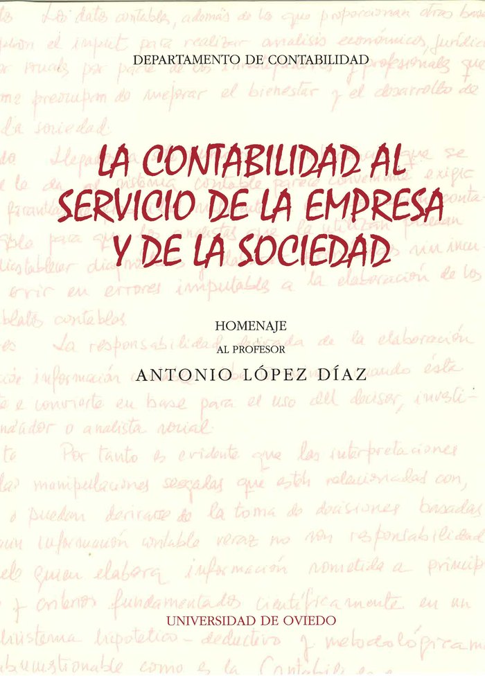 La Contabilidad al servicio de la empresa y la sociedad, de Varios autores | portada del libro