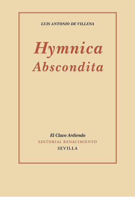 Hymnica Abscondita, de Villena, Luis Antonio de | portada del libro