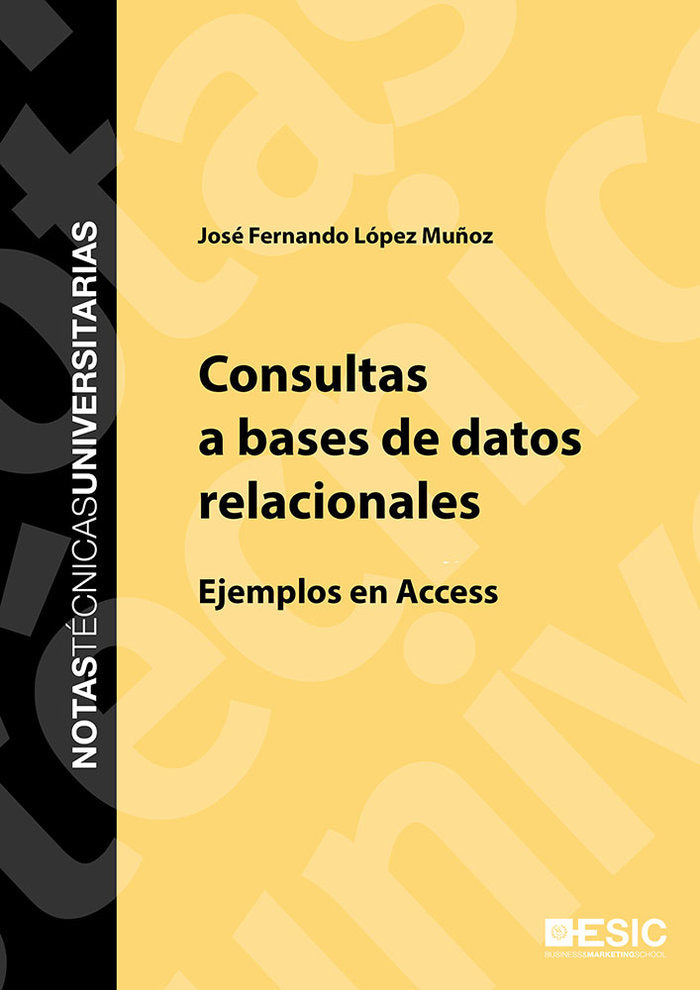 Consultas a bases de datos relacionales, de López Muñoz, José Fernando | portada del libro