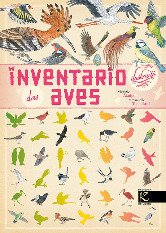 Inventario ilustrado das aves, de Aladjidi, Virginie | portada del libro