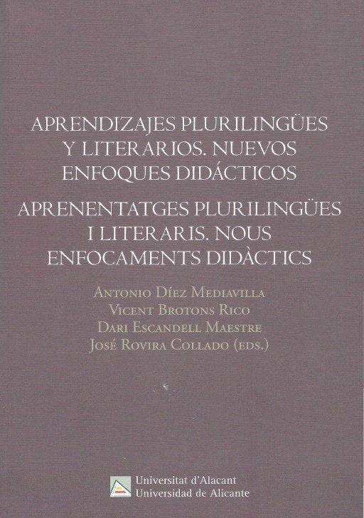 Aprendizajes plurilingües y literarios. Nuevos enfoque didácticos, de Varios autores | portada del libro
