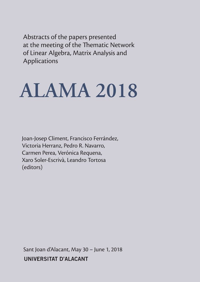 ALAMA 2018, de Climent Coloma, Joan-Josep | portada del libro
