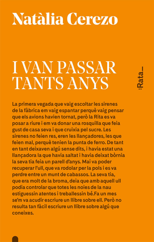 I VAN PASSAR TANTS ANYS, de CEREZO, NATALIA | portada del libro