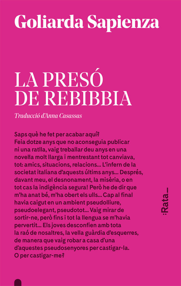 LA PRESO DE REBIBBIA, de SAPIENZA, GOLIARDA | portada del libro