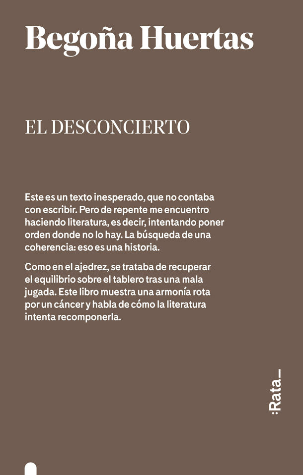 El desconcierto, de Begoña Huertas | portada del libro