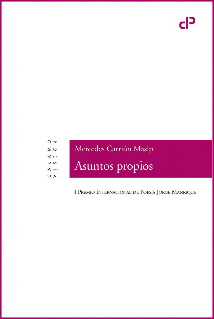 Asuntos propios, de Carrión Masip, Mercedes | portada del libro