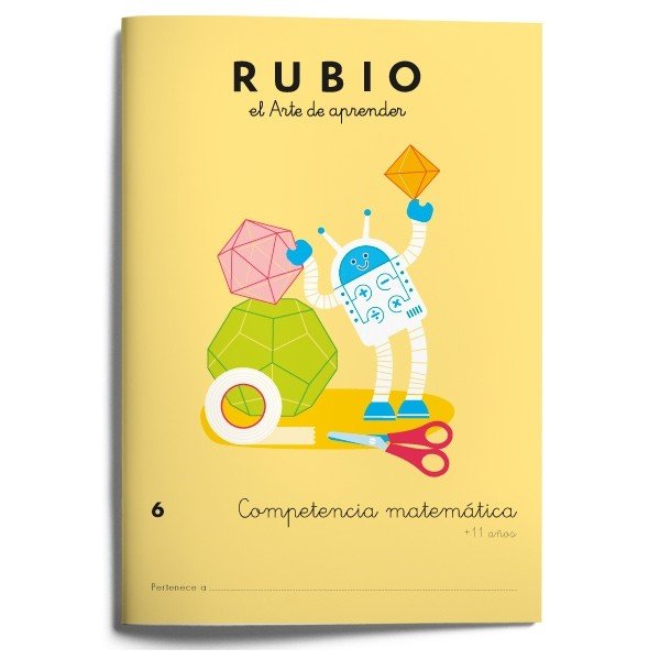 Competencia matemática RUBIO 6, de Varios autores | portada del libro