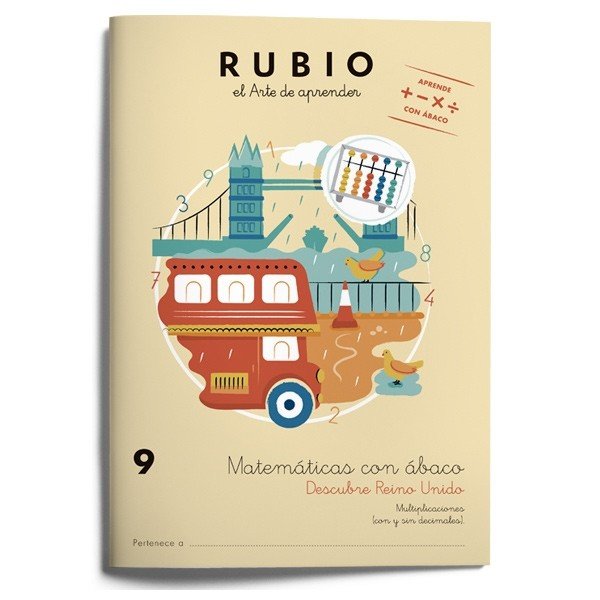 Matemáticas con ábaco 9. Descubre Reino Unido, de Varios autores | portada del libro