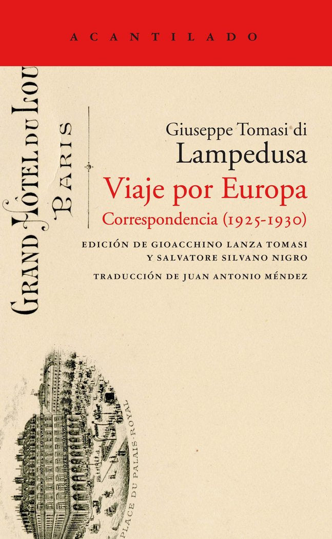 Viaje por Europa, de di Lampedusa, Giuseppe Tomasi | portada del libro