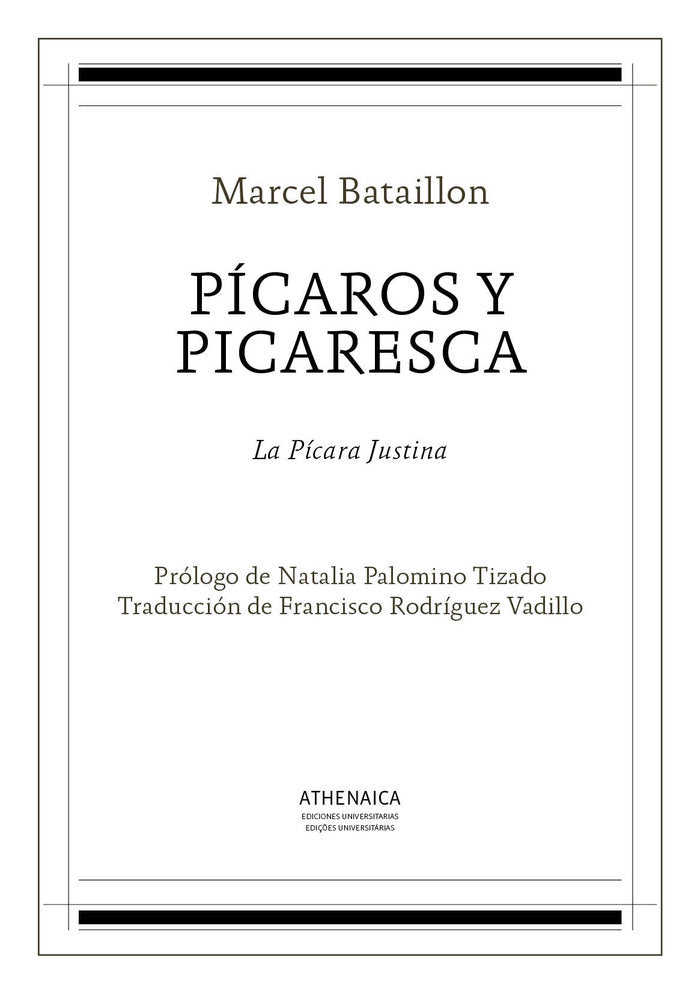 Pícaros y picaresca, de Bataillon, Marcel | portada del libro