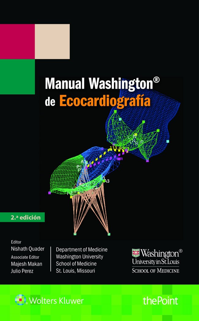 MANUAL WASHINGTON DE ECOCARDIOGRAFIA, de NISHATH QUADER | portada del libro