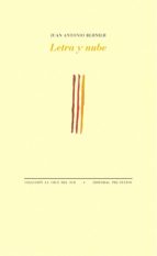 LETRA Y NUBE, de JUAN ANTONIO BERNER | portada del libro