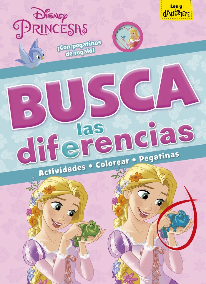 Princesas. Busca las diferencias, de Disney | portada del libro