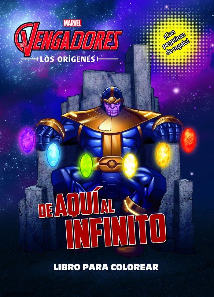 Los Vengadores. Los orígenes. De aquí al infinito. Libro para colorear, de Marvel | portada del libro