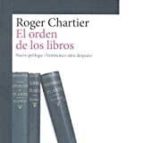 El orden de los libros, de Roger Chartier | portada del libro