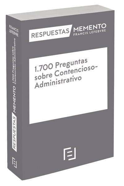 1.700 Preguntas sobre Contencioso-Administrativo, de LEFEBVRE-EL DERECHO | portada del libro