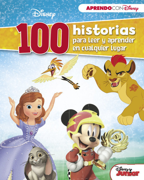 100 HISTORIAS DISNEY PARA LEER Y APRENDER EN CUALQUIER LUGAR, de DISNEY | portada del libro