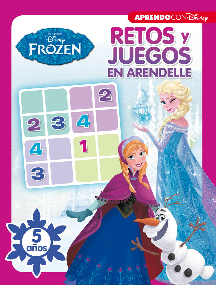 Retos y juegos en Arendelle. 5 años (Retos y Juegos Disney), de Disney, | portada del libro
