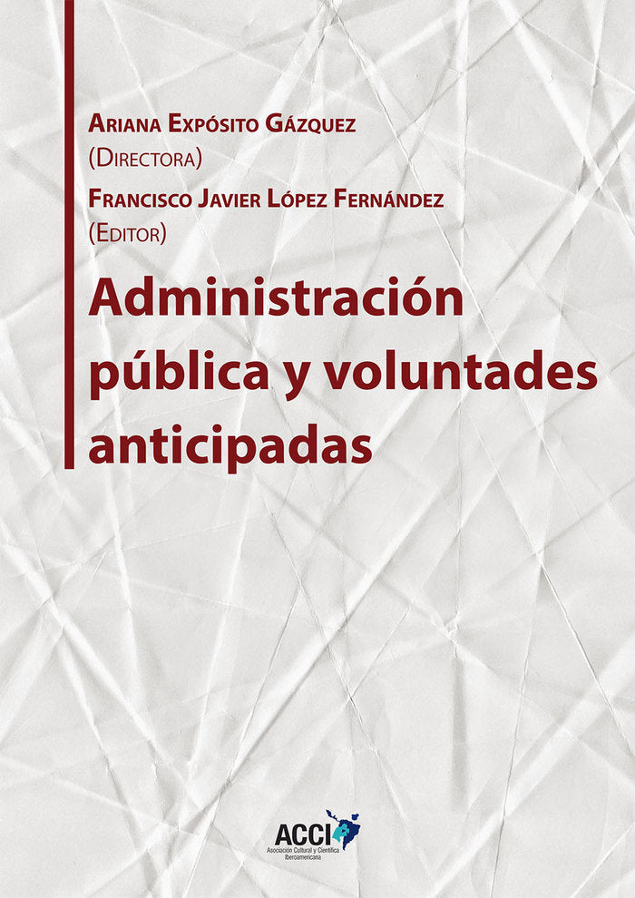 Administración pública y voluntades anticipadas | portada del libro