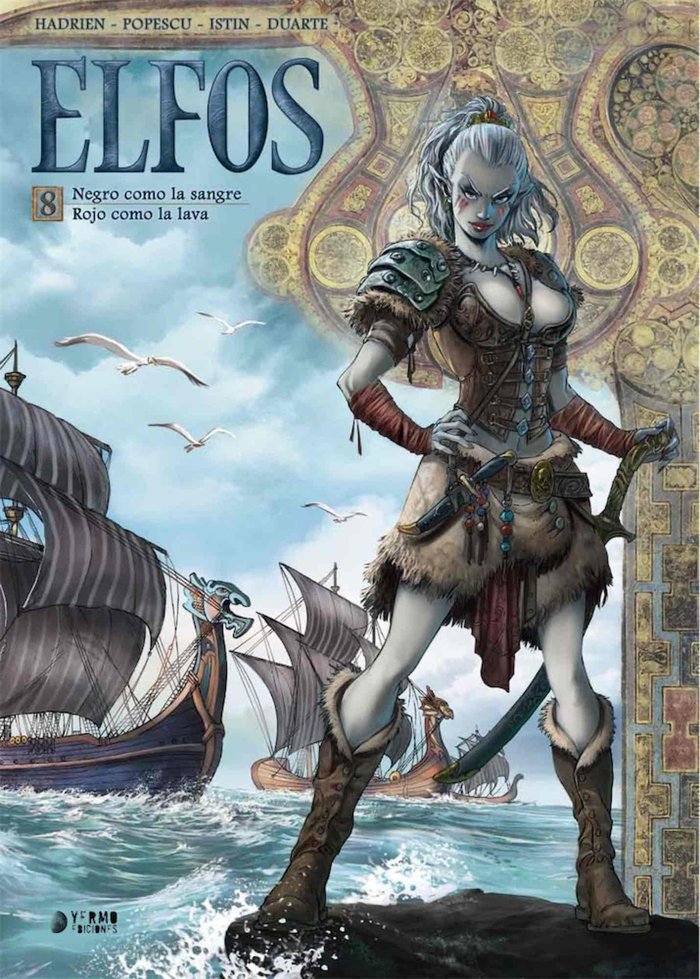 ELFOS 08: NEGRO COMO LA SANGRE/ ROJO COMO LA LAVA, de DUARTE, KYKO | portada del libro