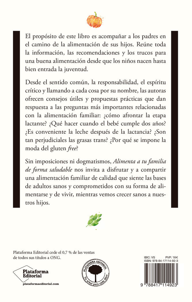 Alimenta a tu familia de forma saludable, de Máñez, Carlota | portada del libro
