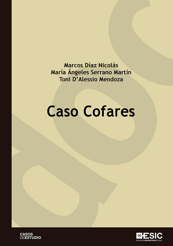 Caso Cofares, de Díaz Nicolás, Marcos | portada del libro