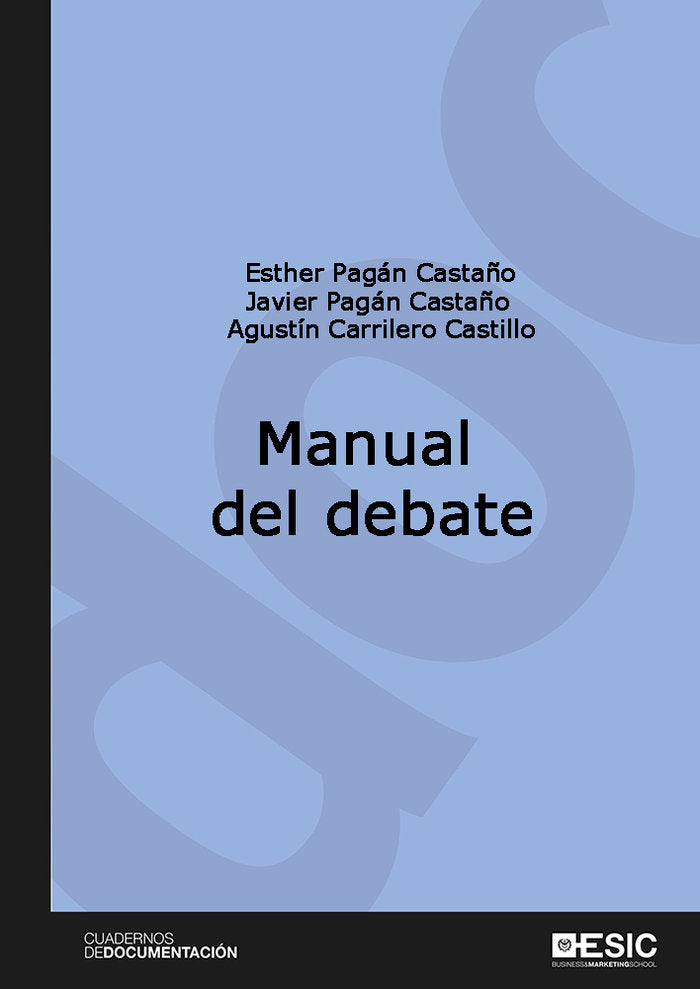 Manual del debate, de Pagán Castaño, Esther | portada del libro