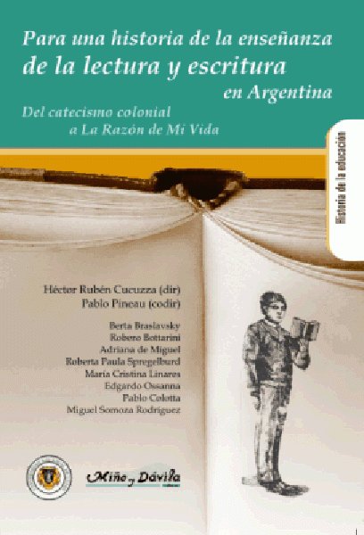 Para una historia de la enseñanza de la lectura y la escritura en Argentina, de Cucuzza (argentino) | portada del libro