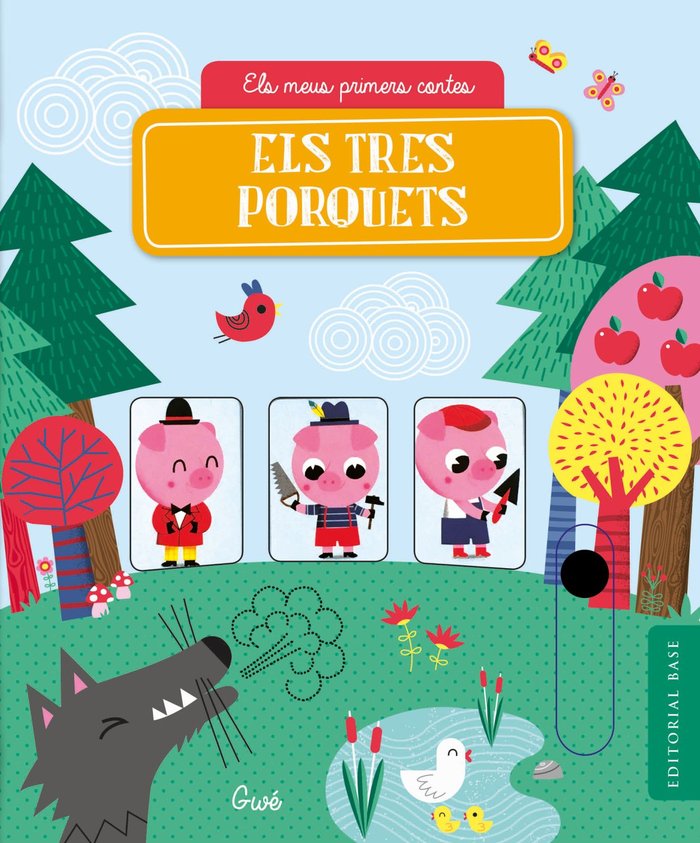 Els tres porquets, de Gwé | portada del libro