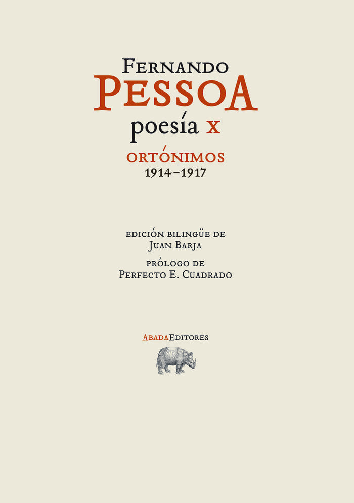 Poesía X. Ortónimos 1914-1917, de Pessoa, Fernando | portada del libro