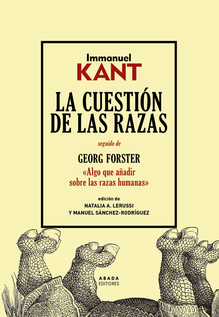 LA CUESTION DE LAS RAZAS, de IMMANUEL KANT | portada del libro
