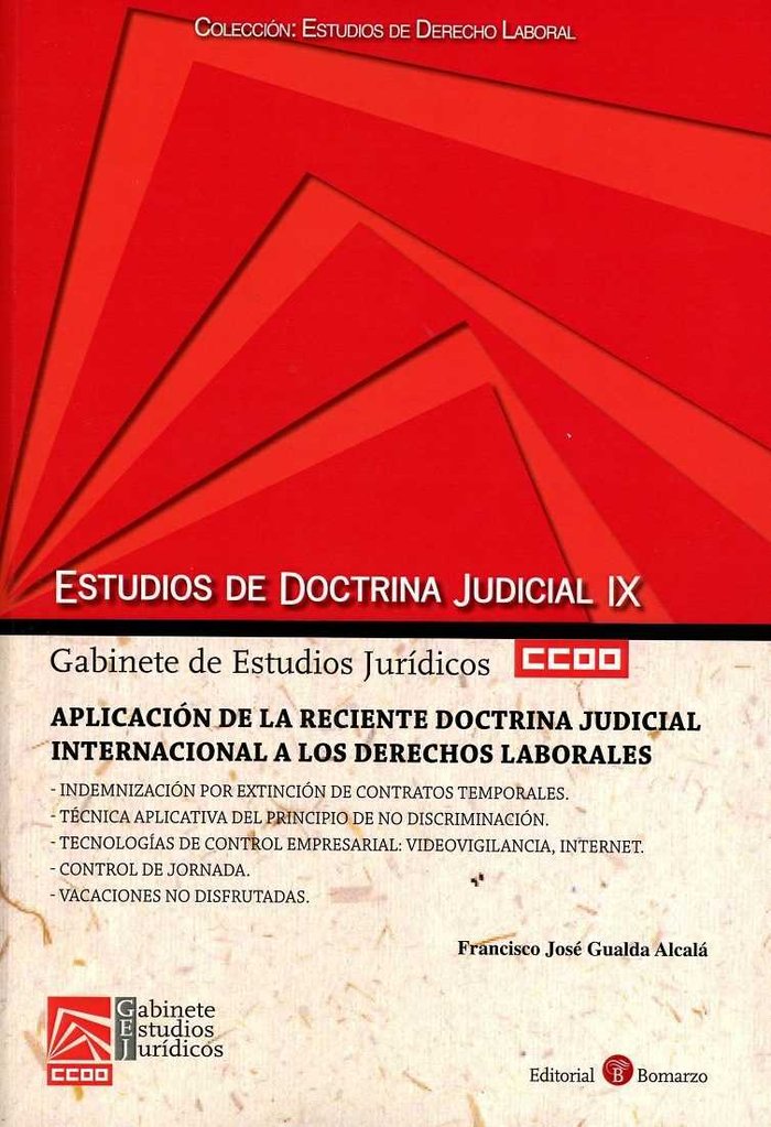 Aplicación de la reciente doctrina judicial internacional a los derechos laborales, de Gualda Alcalá | portada del libro