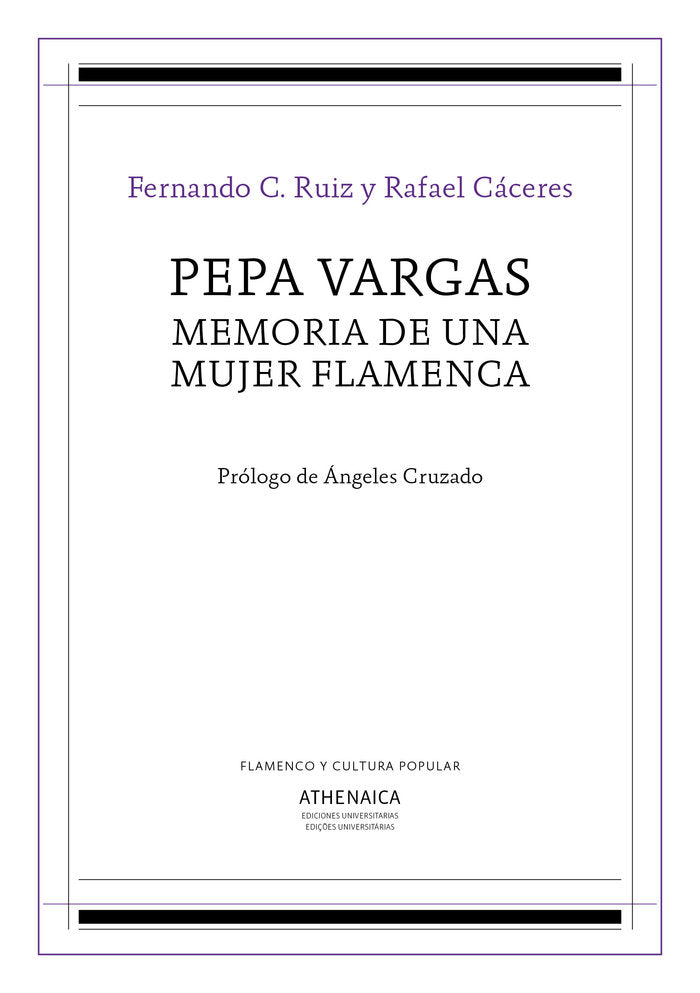 Pepa Vargas, memoria de una mujer flamenca, de Ruiz Morales, Fernando | portada del libro