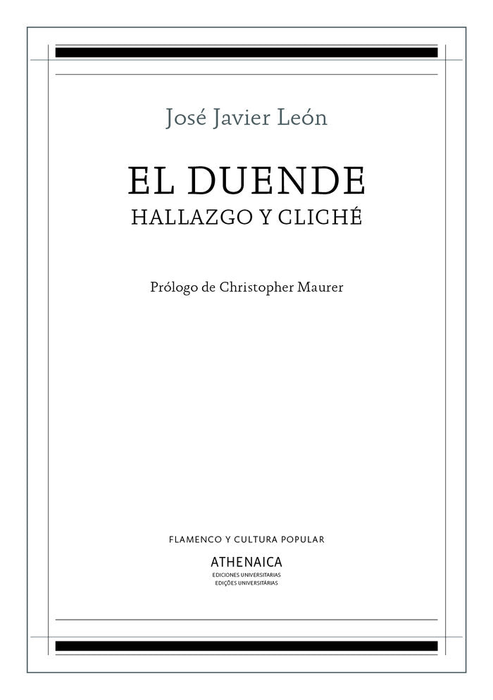 El duende, hallazgo y cliché, de León Sillero, José Javier | portada del libro