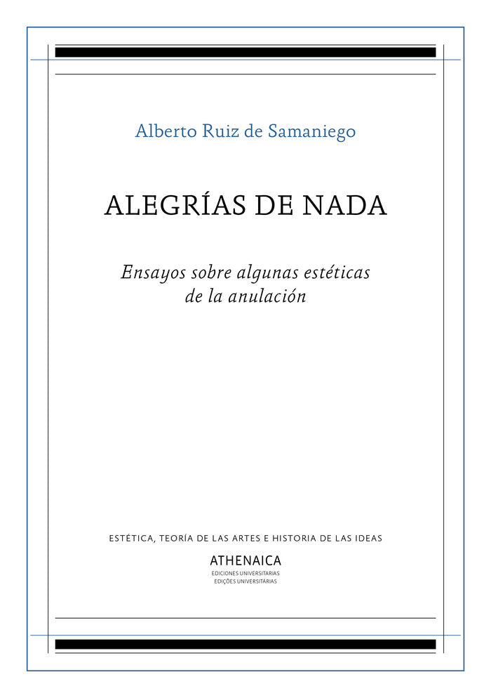 Alegrías de nada, de Ruiz de Samaniego, Alberto | portada del libro
