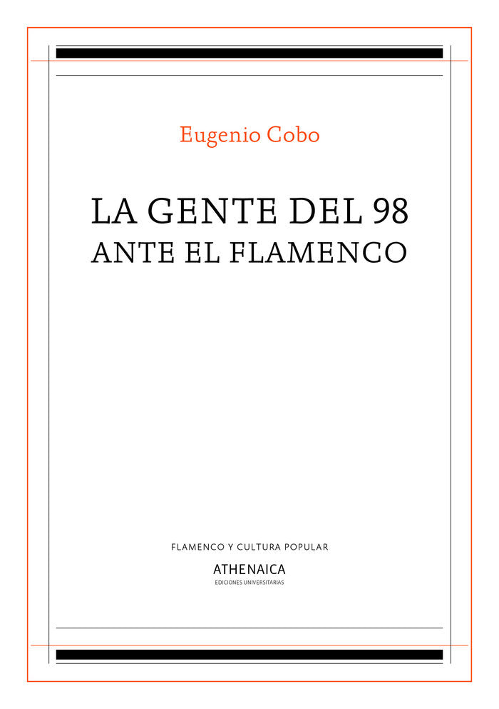 La gente del 98 ante el flamenco, de Cobo, Eugenio | portada del libro