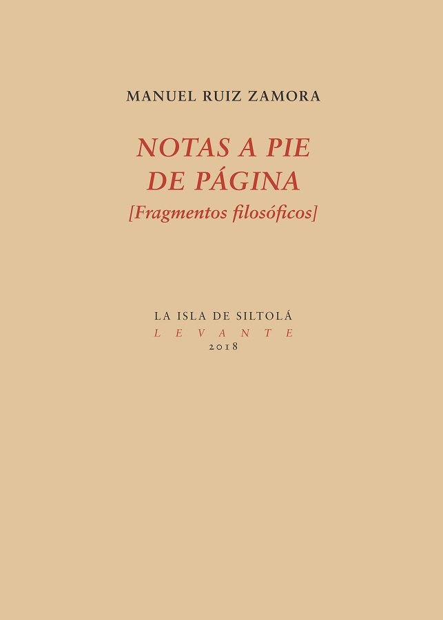 Notas a pie de página, de Ruiz Zamora, Manuel | portada del libro