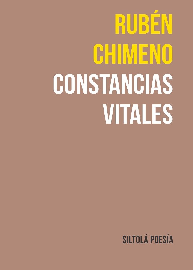 CONSTANCIAS VITALES, de CHIMENO FERNANDEZ, RUBEN | portada del libro