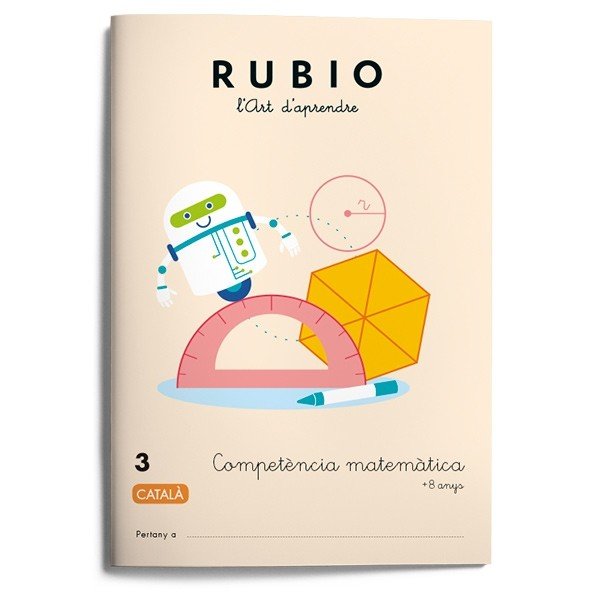 Competència matemàtica RUBIO 3 (català), de Varios autores | portada del libro